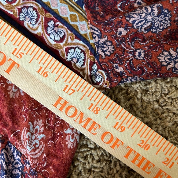 hem &‎ thread NWT Boho Short dress Long Sleeve Flowy Rayon - Picture 9 of 9